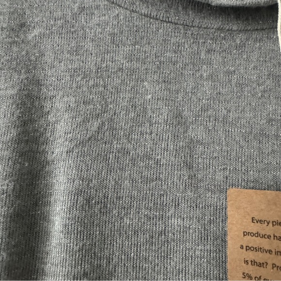 Project Social T | NWT Light Gray Metallic Mock Neck Long Sleeve Size Large - Picture 9 of 9